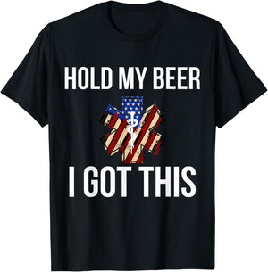 Funny Hold My Beer I Got This EMT EMS Gift T-Shirt - T-Shirt | Black
