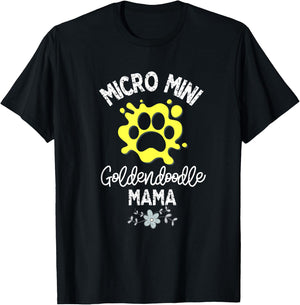 Micro Mini Goldendoodle Dog Gift T-Shirt - T-Shirt | Black
