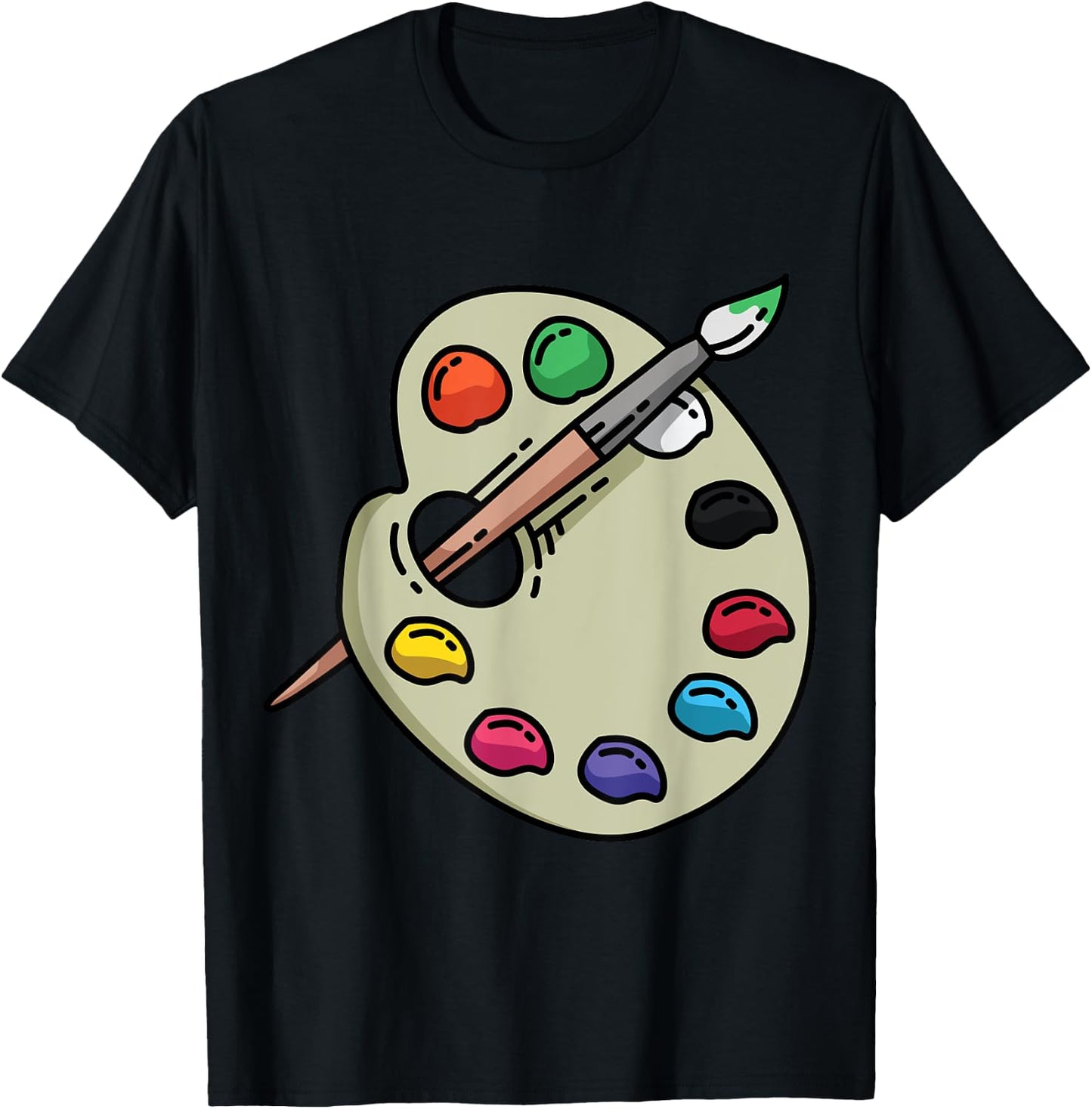 Painter Art Teacher Eazy Lazy Halloween Costume Women Kids T-Shirt - T-Shirt | Black