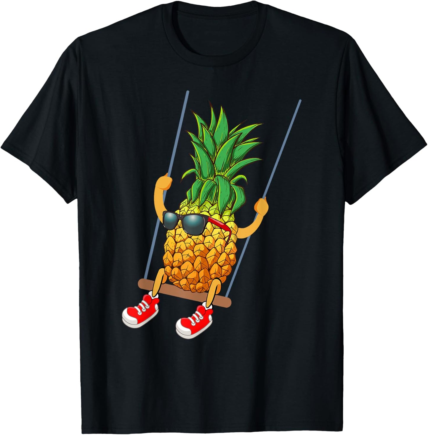 Funny Swinging Pineapple Swinger Small T-Shirt - T-Shirt | Black