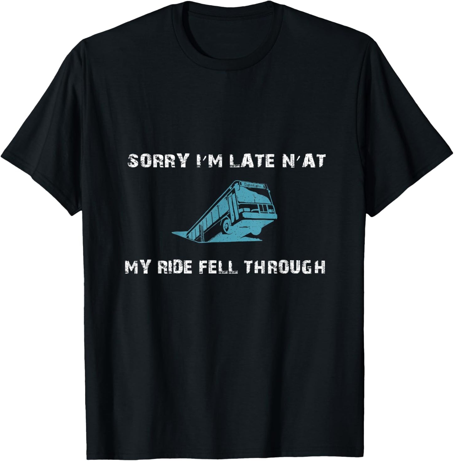 Pittsburgh Bus in Sinkhole Gift Women Funny Gift T-Shirt - T-Shirt | Black
