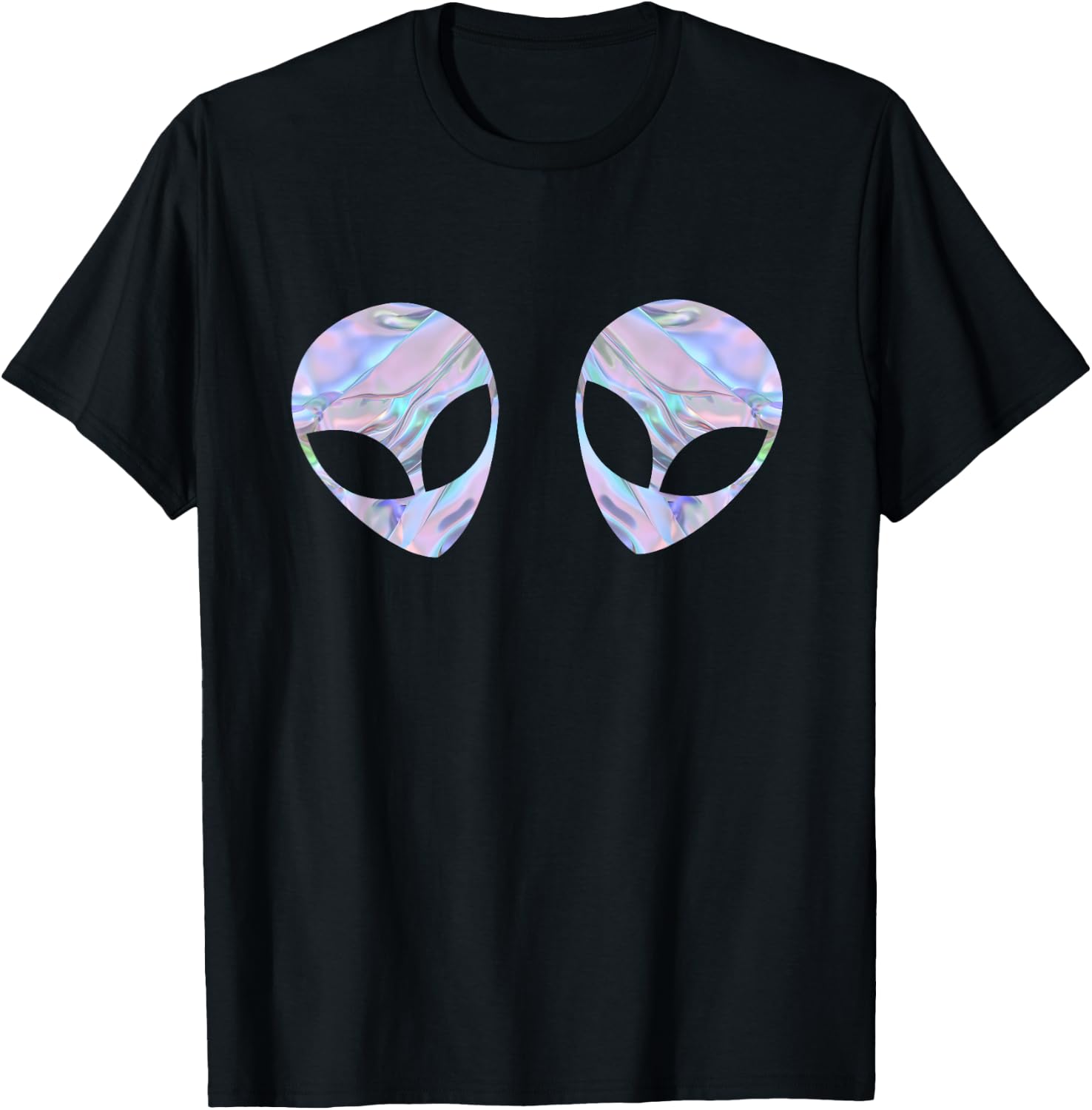 Alien Head Boobs Shirt T-Shirt - T-Shirt | Black