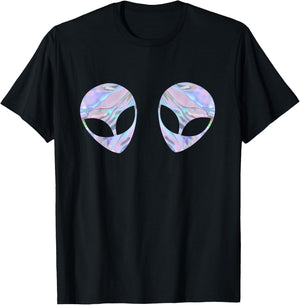 Alien Head Boobs Shirt T-Shirt - T-Shirt | Black