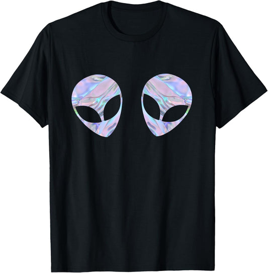 Alien Head Boobs Shirt T-Shirt - T-Shirt | Black