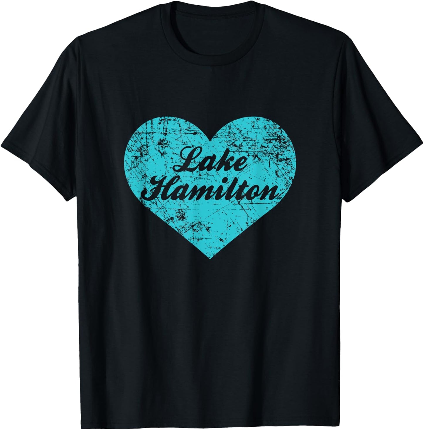 I Love Lake Hamilton Shirt, Arkansas Camping Gift T-Shirt - T-Shirt | Black