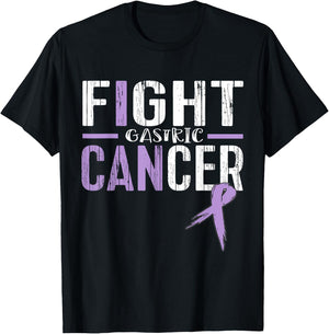 Gastric Cancer Awareness Ribbon Survivor Warrior T-Shirt - T-Shirt | Black