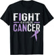 Gastric Cancer Awareness Ribbon Survivor Warrior T-Shirt - T-Shirt | Black