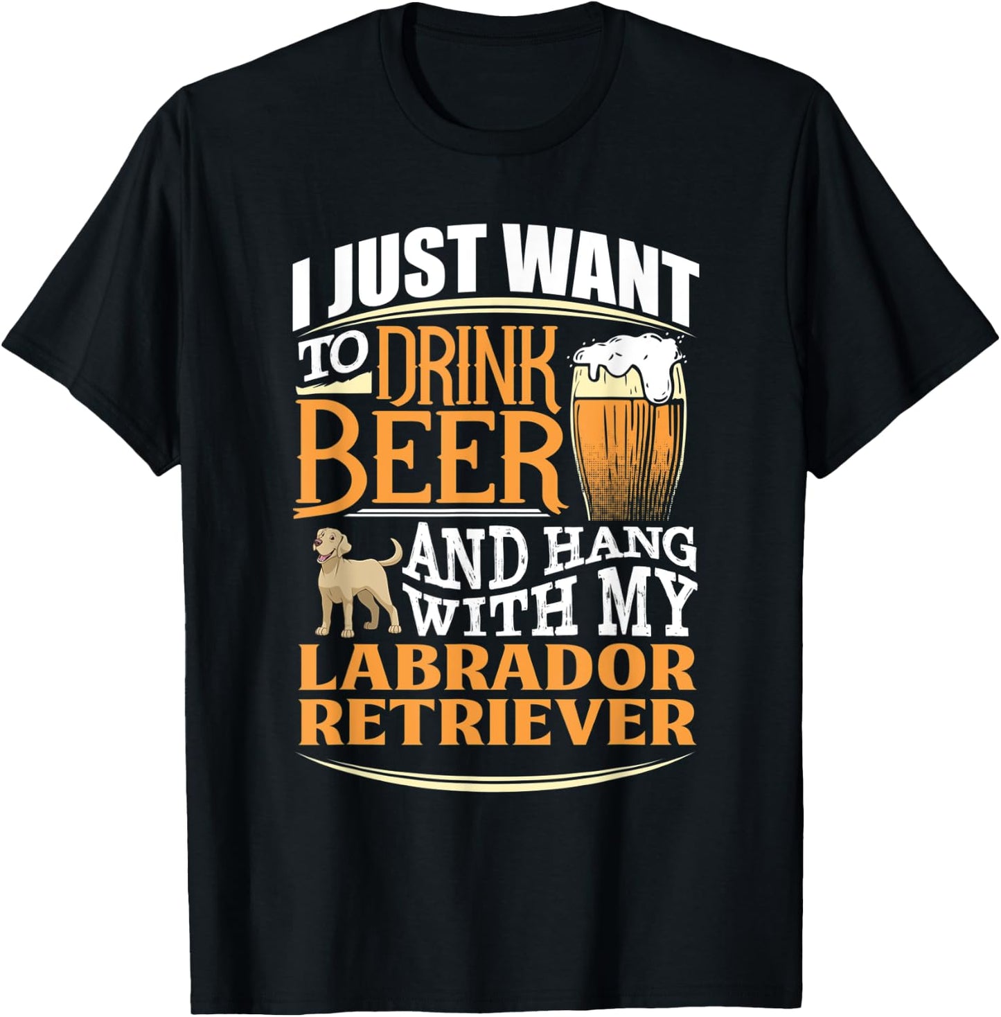 Labrador Retriever Beer T Shirt T-Shirt - T-Shirt | Black