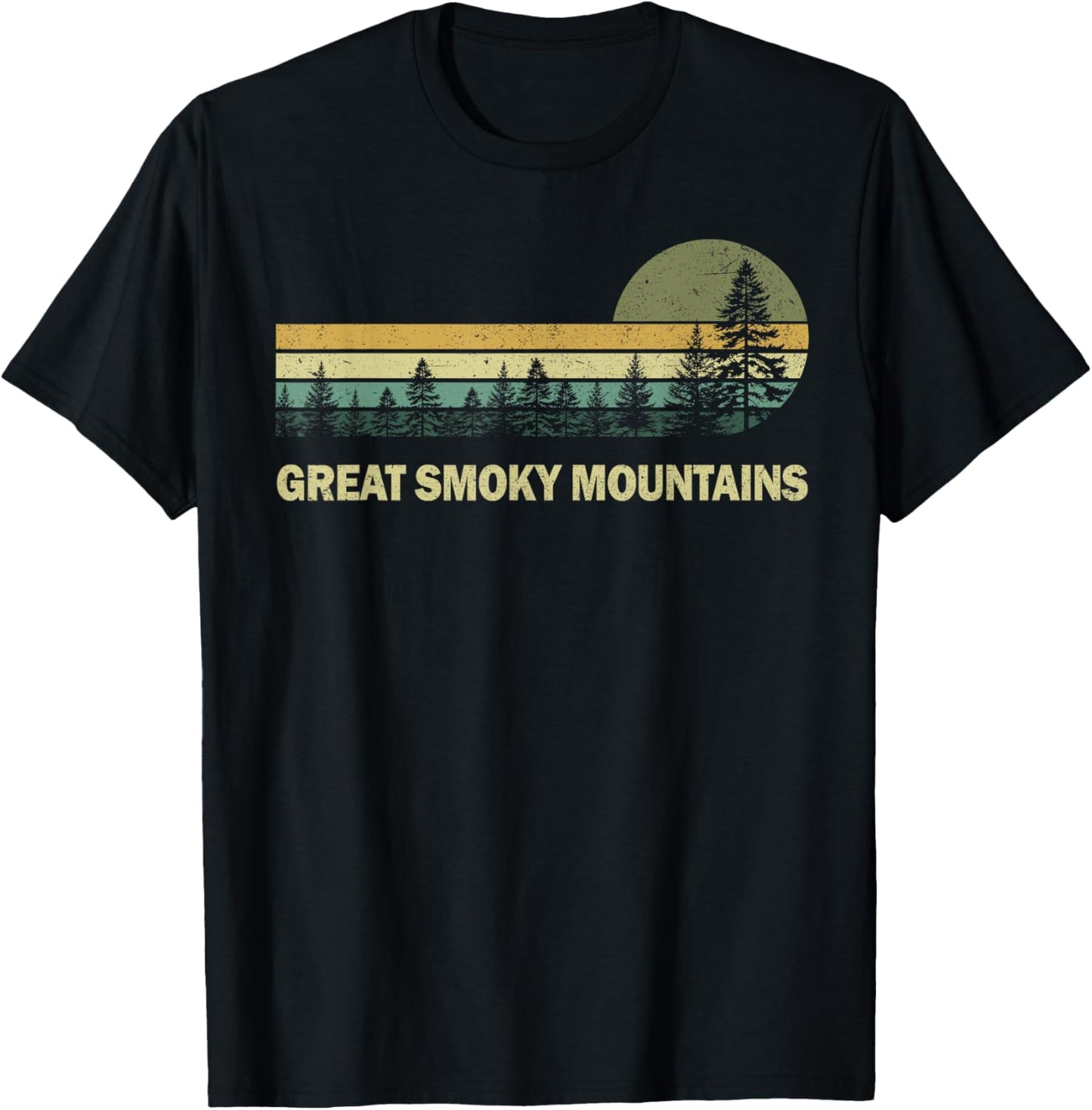 Vintage Great Smoky Mountain National Park Graphic Men Women T-Shirt - T-Shirt | Black