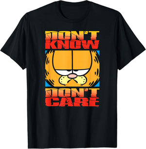 Garfield Don't Know Dont Care T-Shirt - T-Shirt | Black