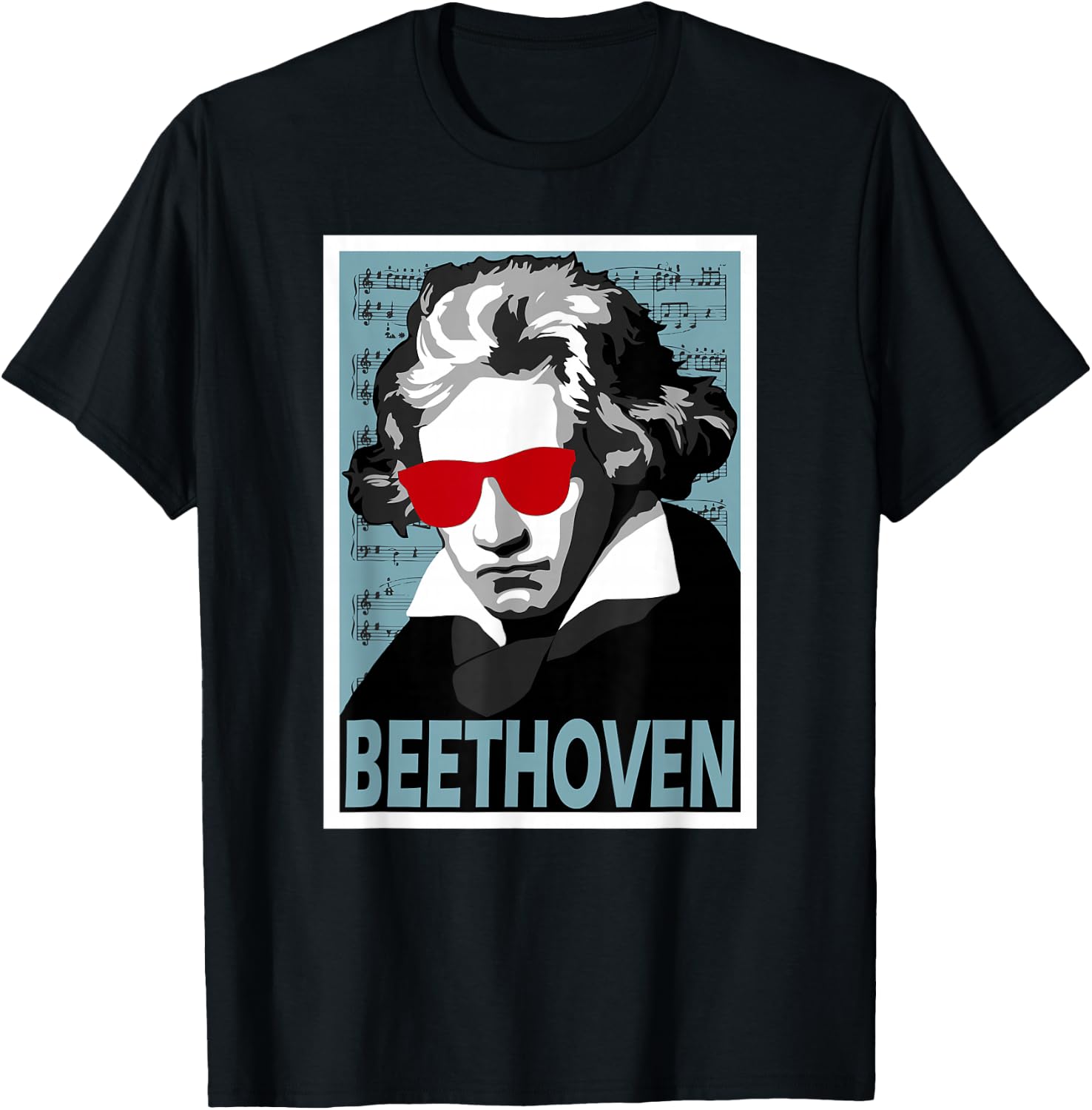 Ludwig Van Beethoven Poster Style Graphic T-Shirt - T-Shirt | Black