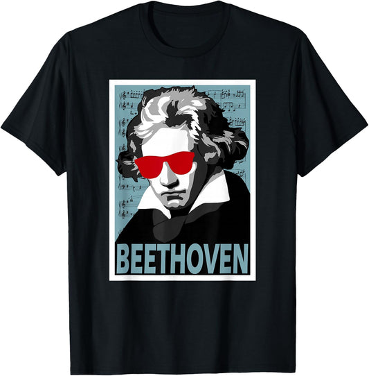 Ludwig Van Beethoven Poster Style Graphic T-Shirt - T-Shirt | Black