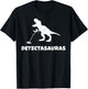 Funny T Rex Metal Detector Detecting Treasure Hunting Gift T-Shirt - T-Shirt | Black