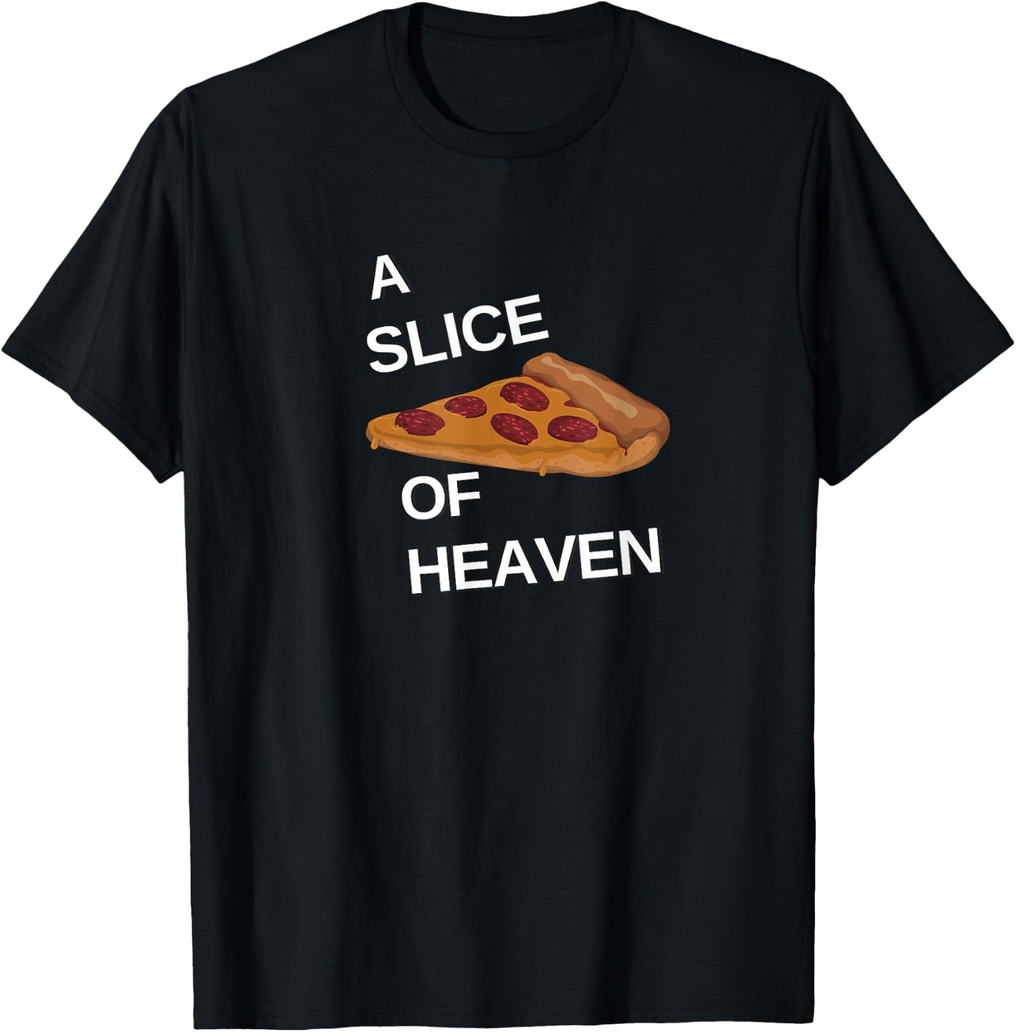 A Slice of Heaven white print dark T-Shirt - T-Shirt | Black