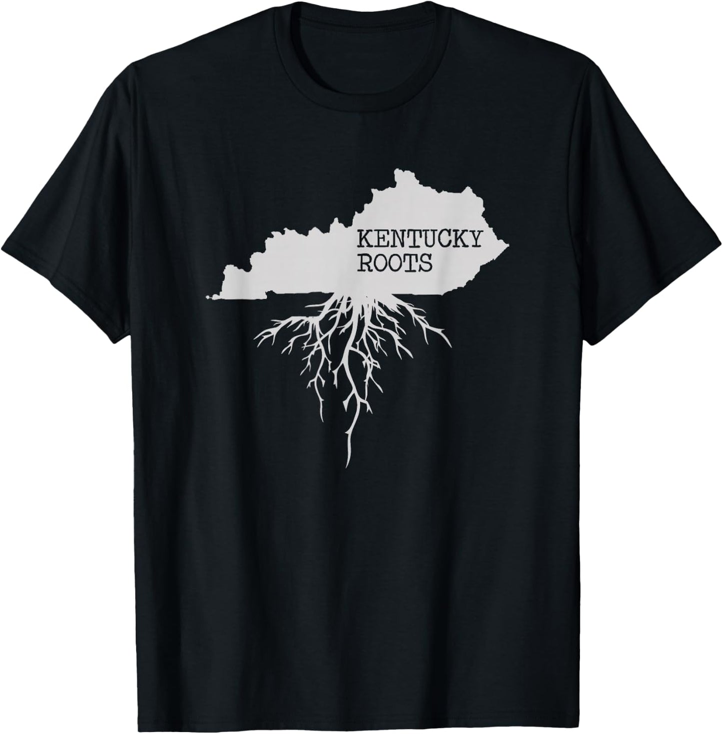Kentucky Roots State Map Gift T-Shirt - T-Shirt | Black
