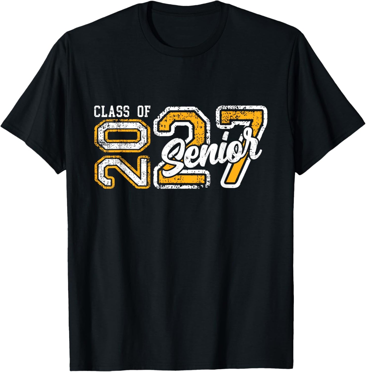 Senior 2027 Class of 2027 Seniors Graduation 2027 Senior 27 T-Shirt - T-Shirt | Black