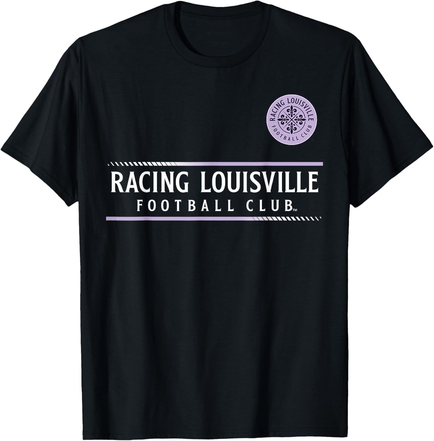 Officially Licensed Racing Louisville FC Soccer NWSL Apparel T-Shirt - T-Shirt | Black