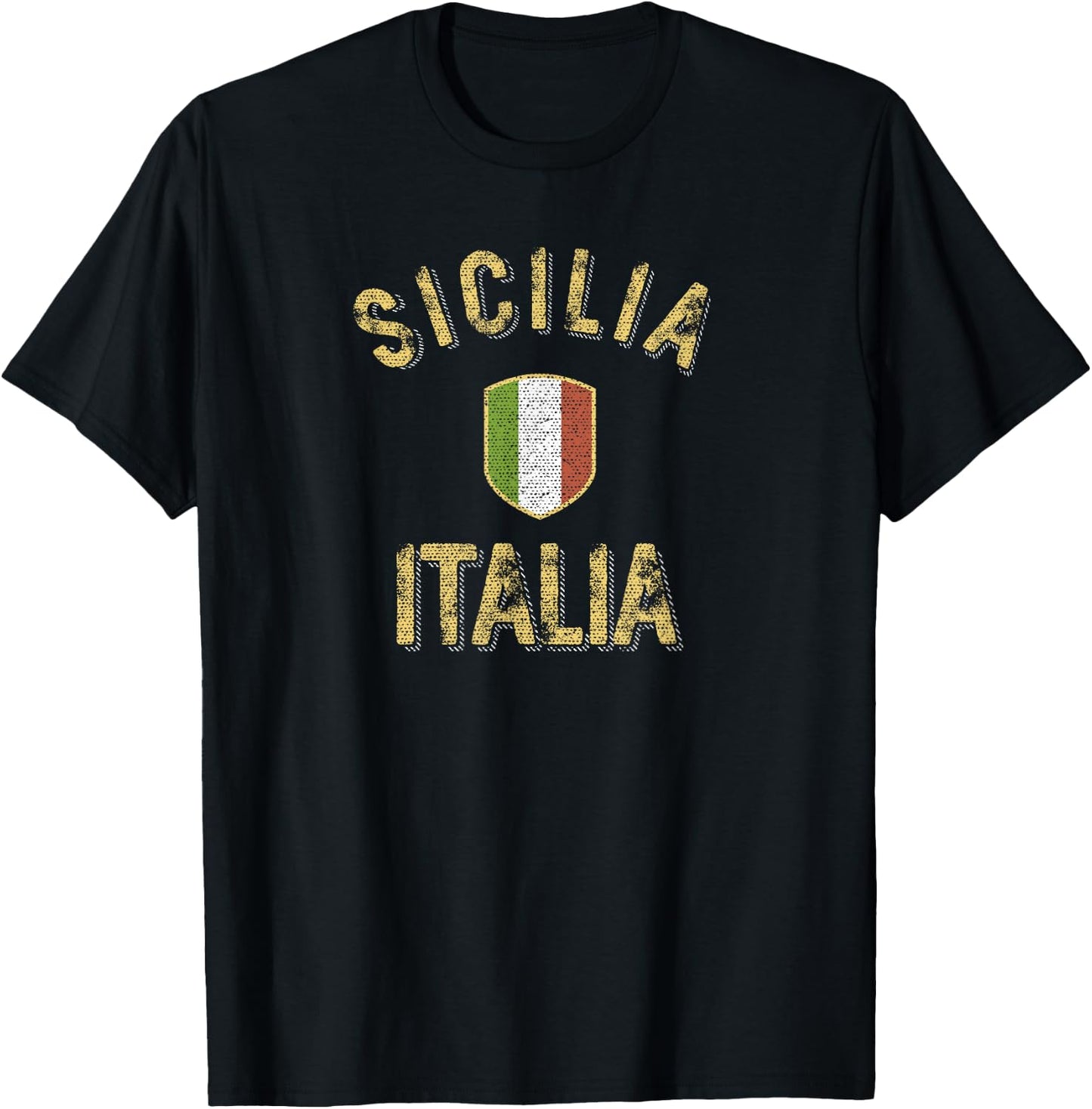 Sicilia Italia - Vintage Sicily Italy T-Shirt - T-Shirt | Black