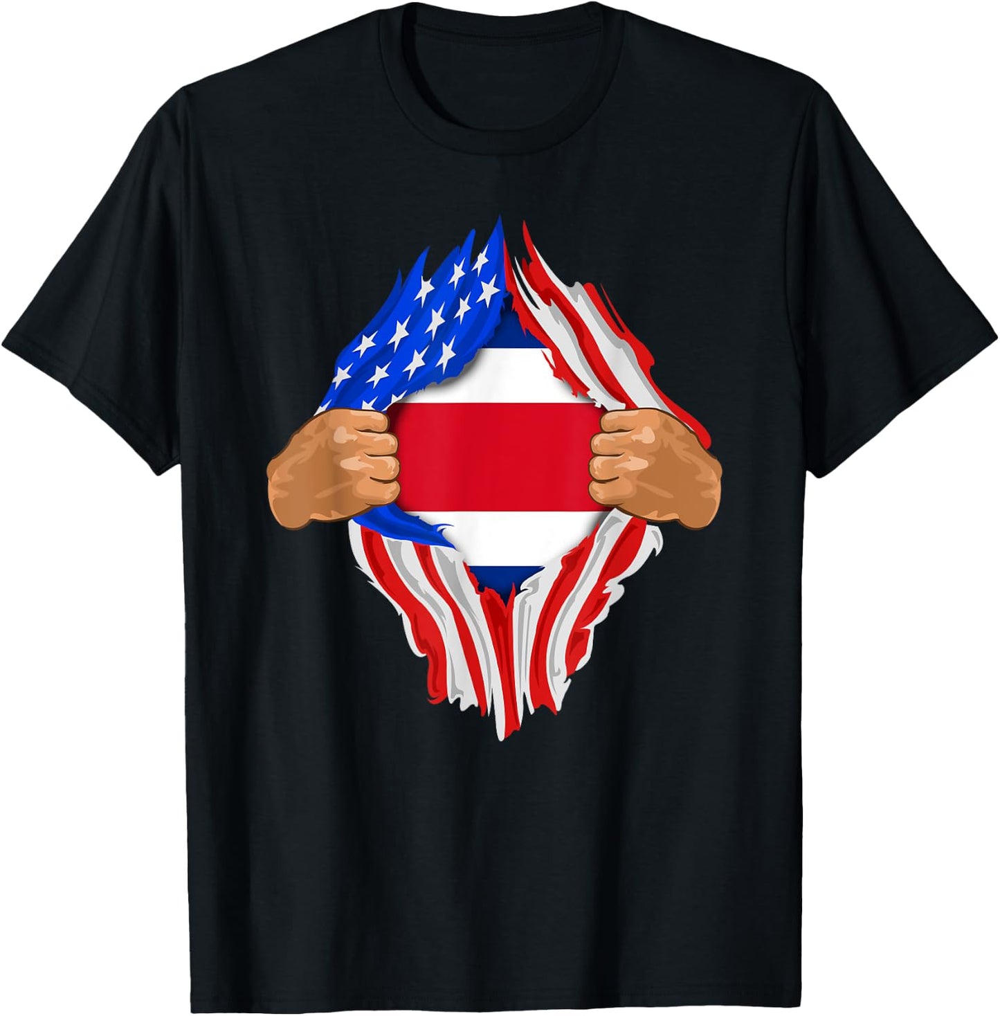 Costa Rican Blood Inside Me | Costa Rica Flag Gift T-Shirt - T-Shirt | Black