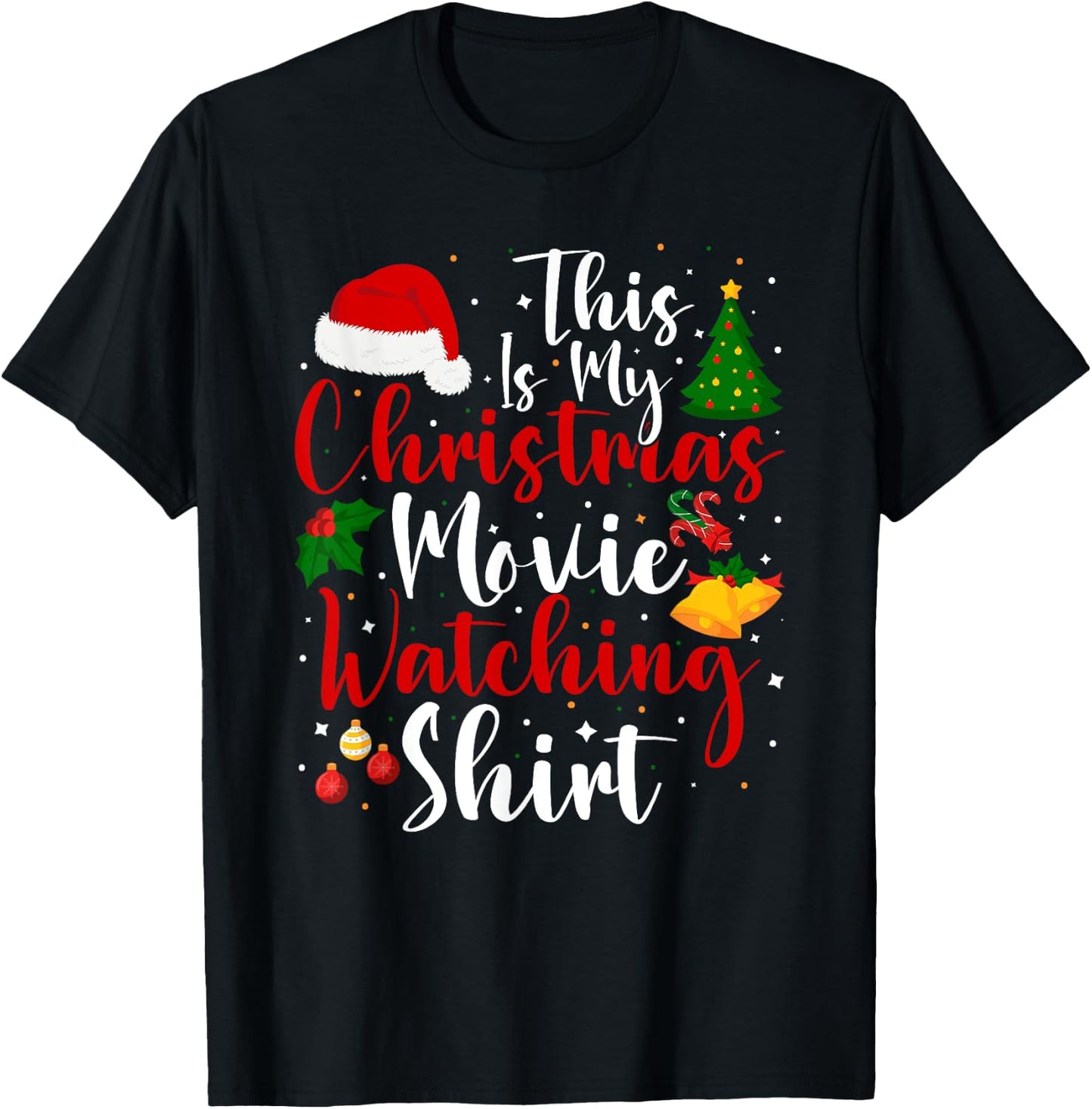 Funny This Is My Christmas Movie Watching Family Matching T-Shirt - T-Shirt | Black