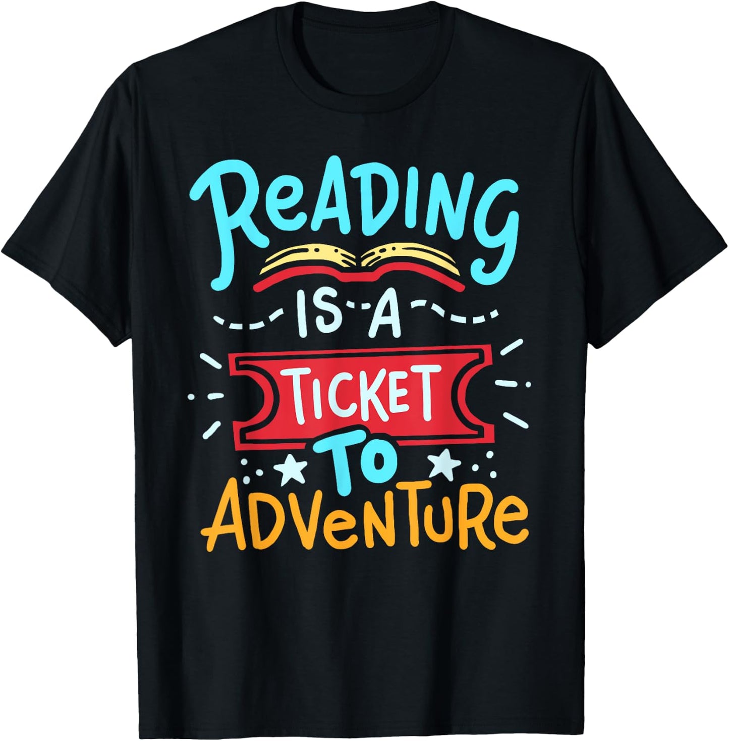 Reading Adventure Library Student Teacher Book T-Shirt - T-Shirt | Black