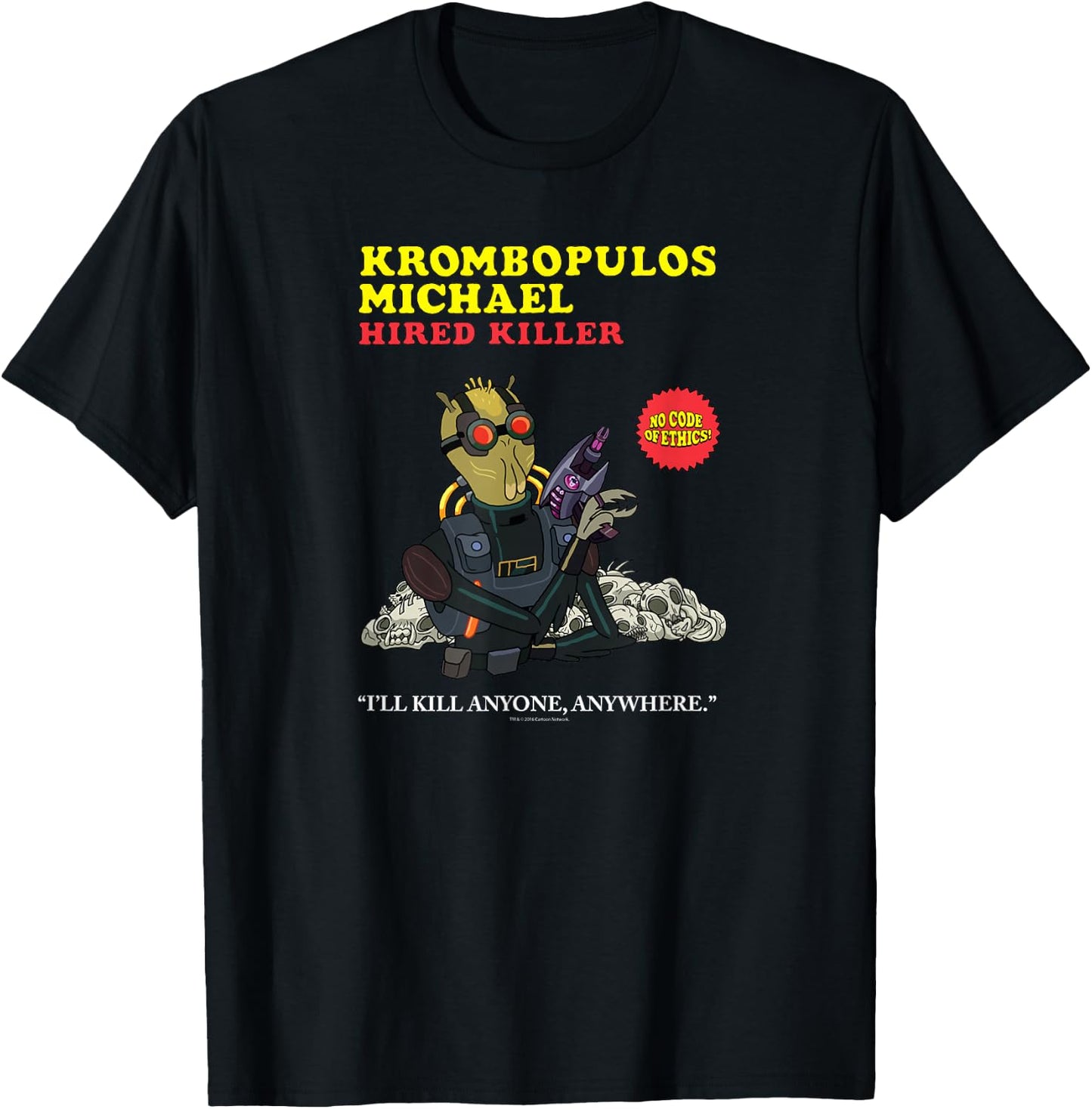 Rick & Morty Krombopulos Michael T-Shirt - T-Shirt | Black
