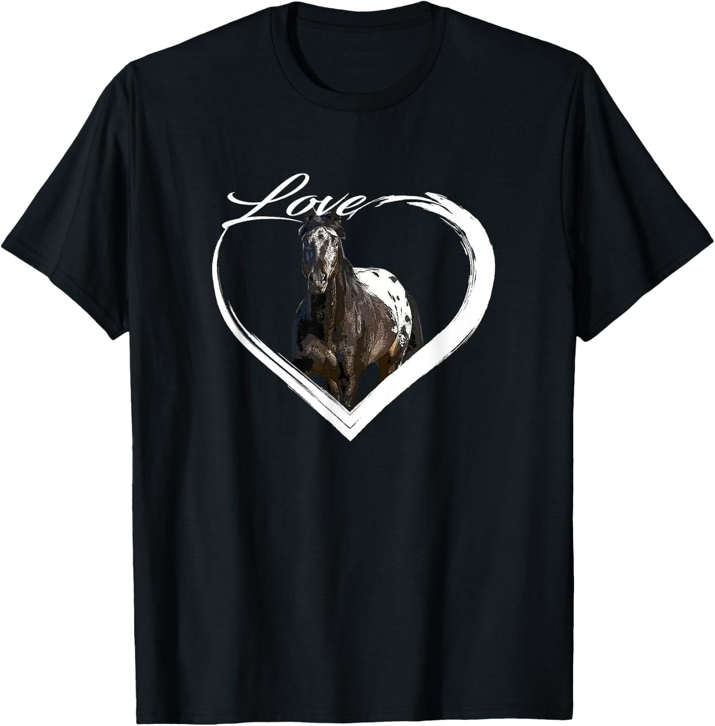Love Appaloosa Paint Horse Lover of Horses Gift T-Shirt - T-Shirt | Black
