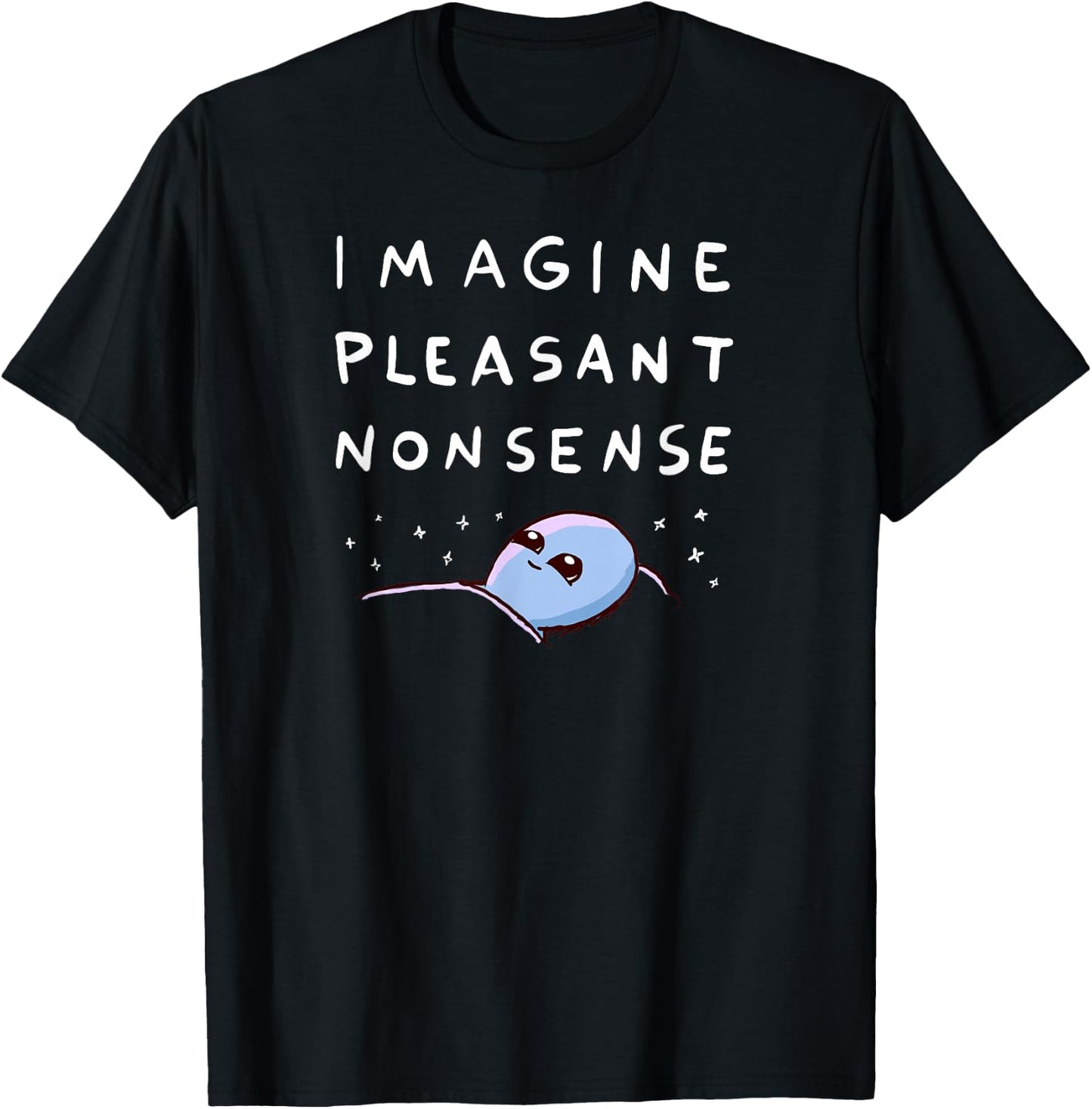 Threadless Nathan W. Pyle Imagine Pleasant Nonsense Graphic T-Shirt - T-Shirt | Black