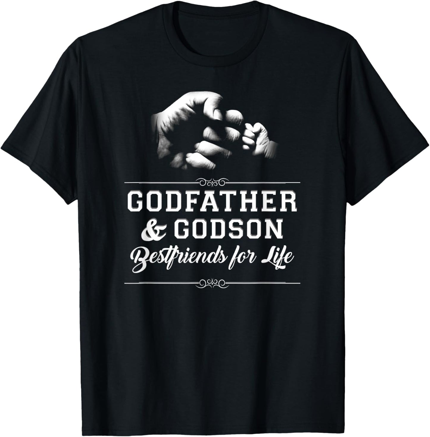 Godfather Godson Friends Fist Bump Family Cool T-Shirt - T-Shirt | Black