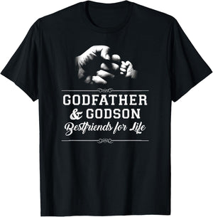 Godfather Godson Friends Fist Bump Family Cool T-Shirt - T-Shirt | Black