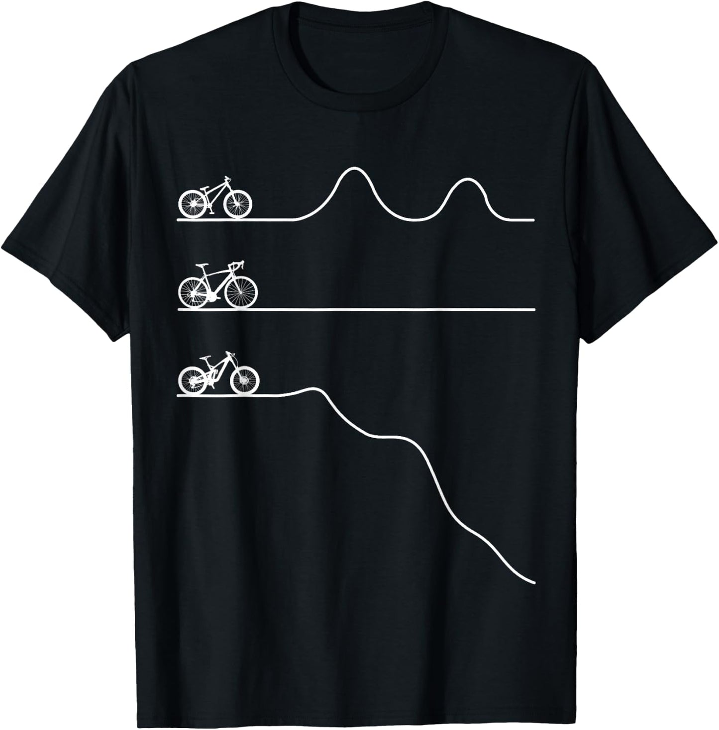 Mountain Bike Road Bike MTB Downhill Dirt Bike Bicycle Gift T-Shirt - T-Shirt | Black