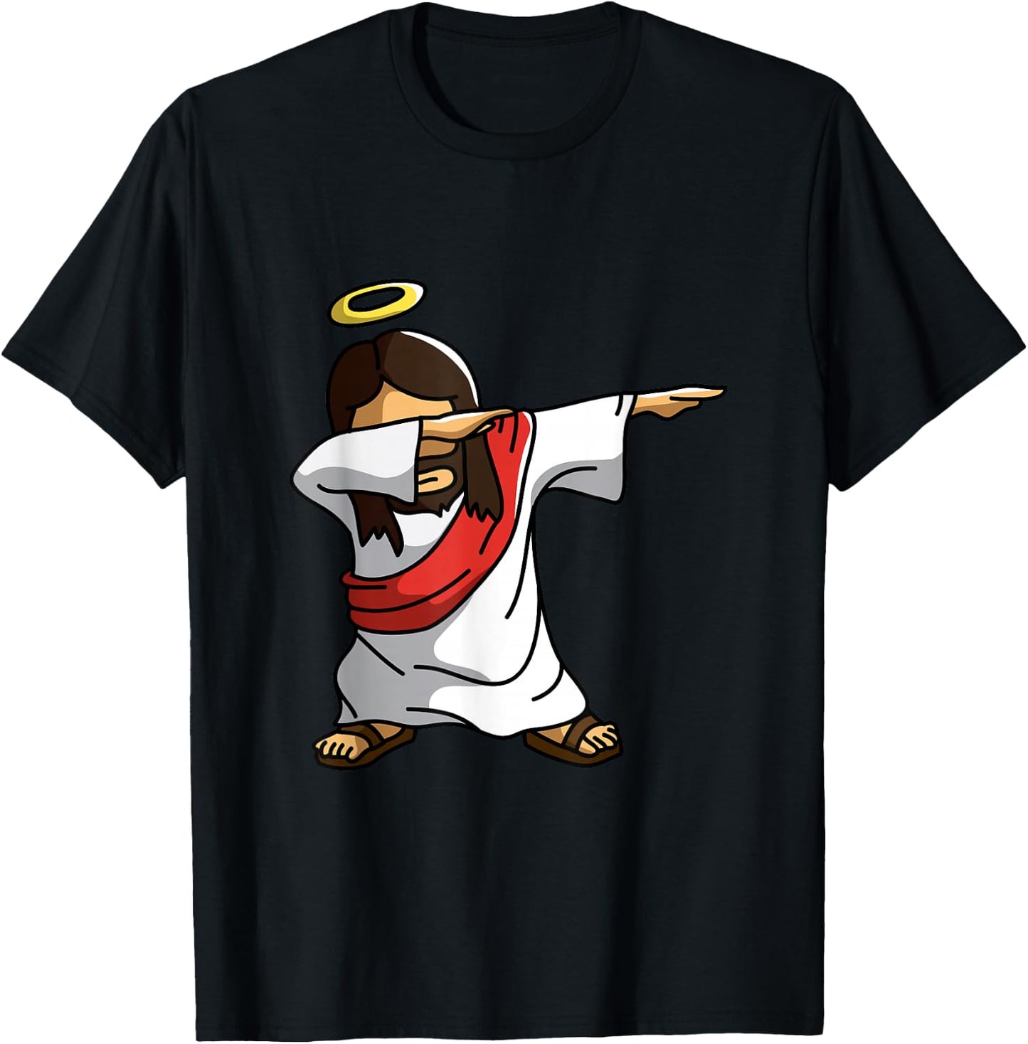 Dabbing Jesus Funny Dancing Christian Christmas Gift T-Shirt - T-Shirt | Black