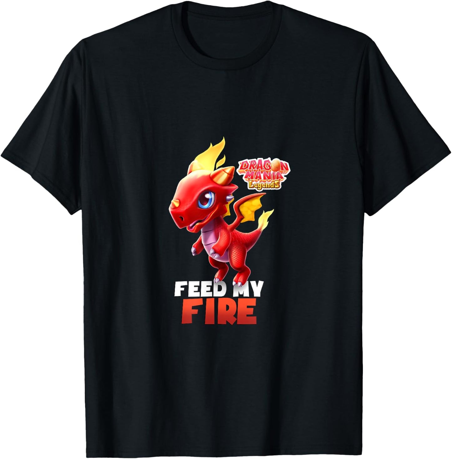 Dragon Mania Legends "Feed My Fire" T-Shirt - T-Shirt | Black