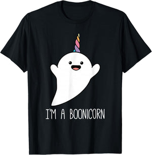 I'm a Boonicorn, Cute Halloween Shirt, Unicorn Ghost T Shirt T-Shirt - T-Shirt | Black