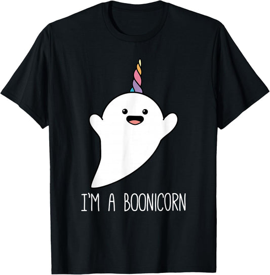 I'm a Boonicorn, Cute Halloween Shirt, Unicorn Ghost T Shirt T-Shirt - T-Shirt | Black