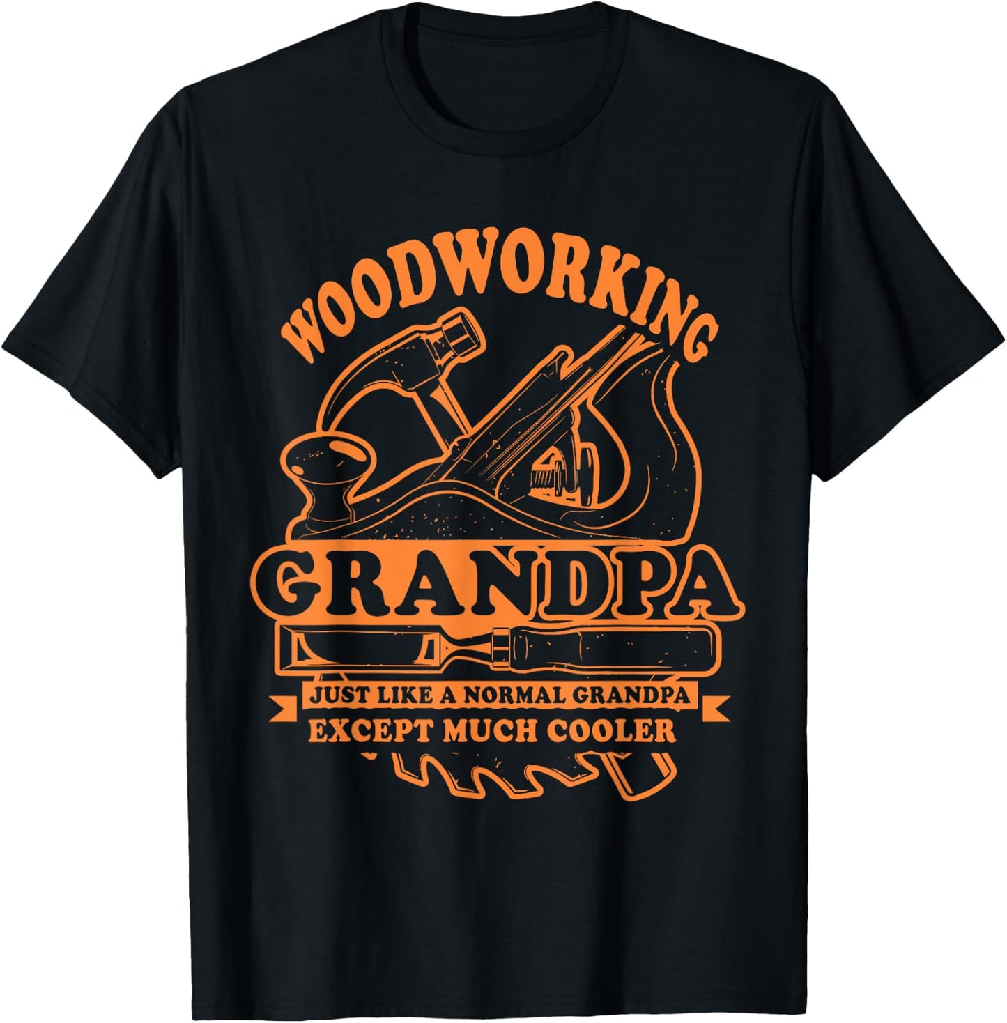 Funny Dad Grandad Gift Woodworking Grandpa Gift T-Shirt - T-Shirt | Black