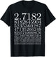Euler's Number Value Cool Science and Math Geeks T Shirts T-Shirt - T-Shirt | Black