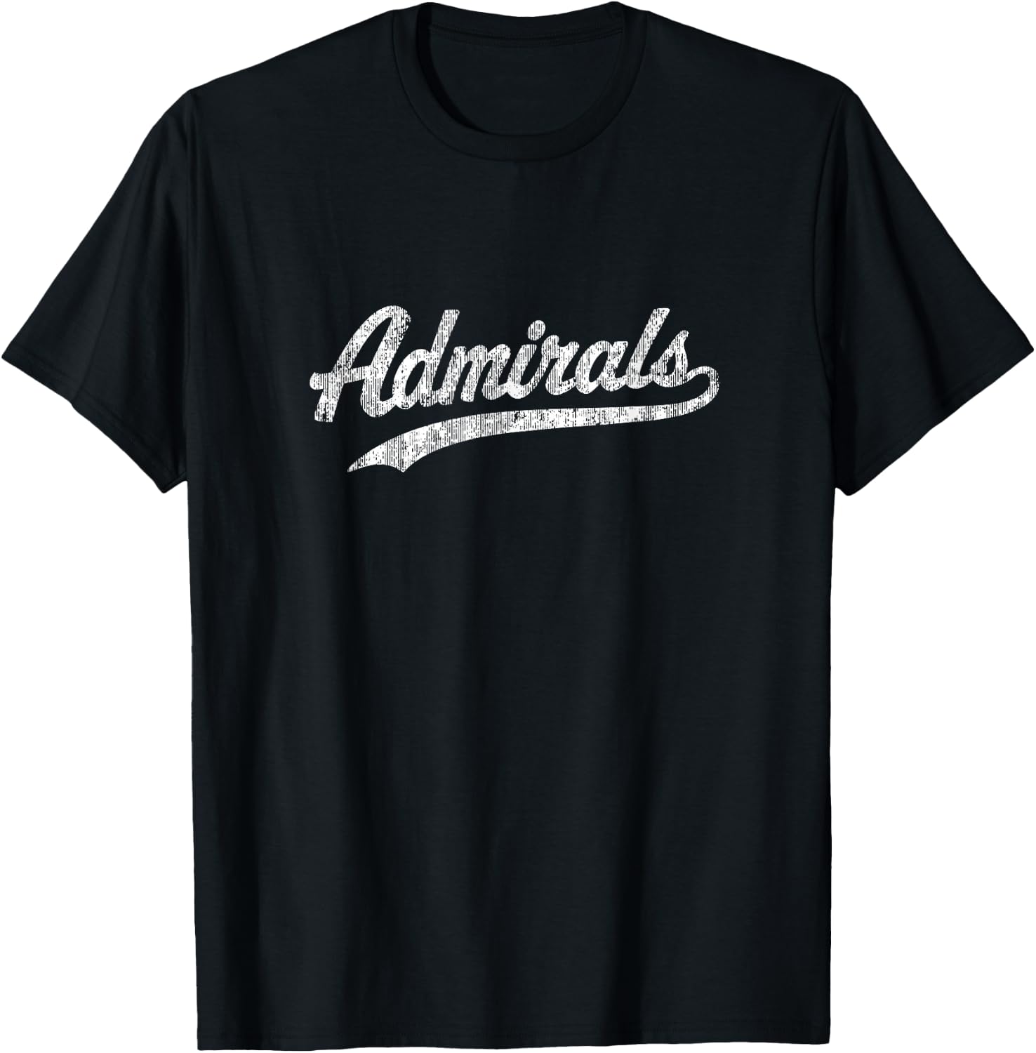 Admirals T Shirt Vintage Sports Name Design T-Shirt - T-Shirt | Black