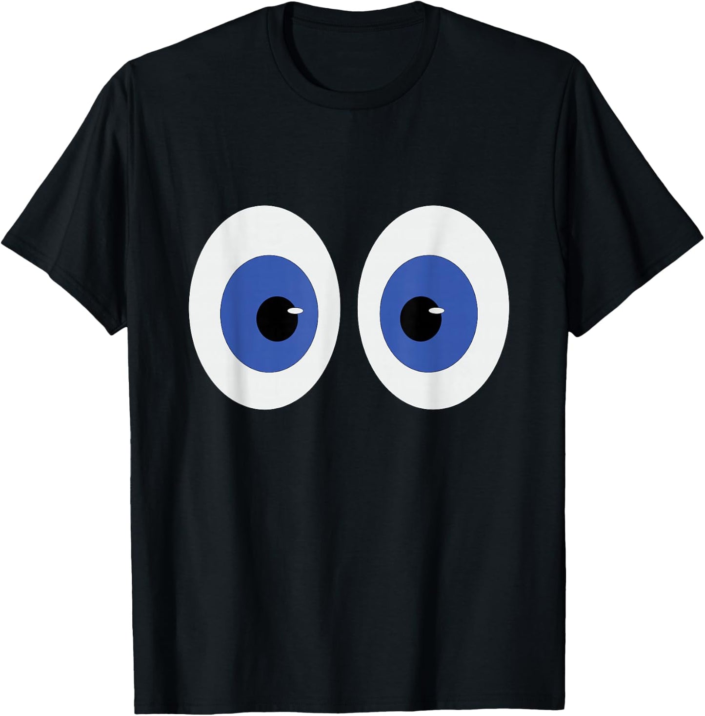 Two Big Blue Eyeballs T-Shirt - T-Shirt | Black