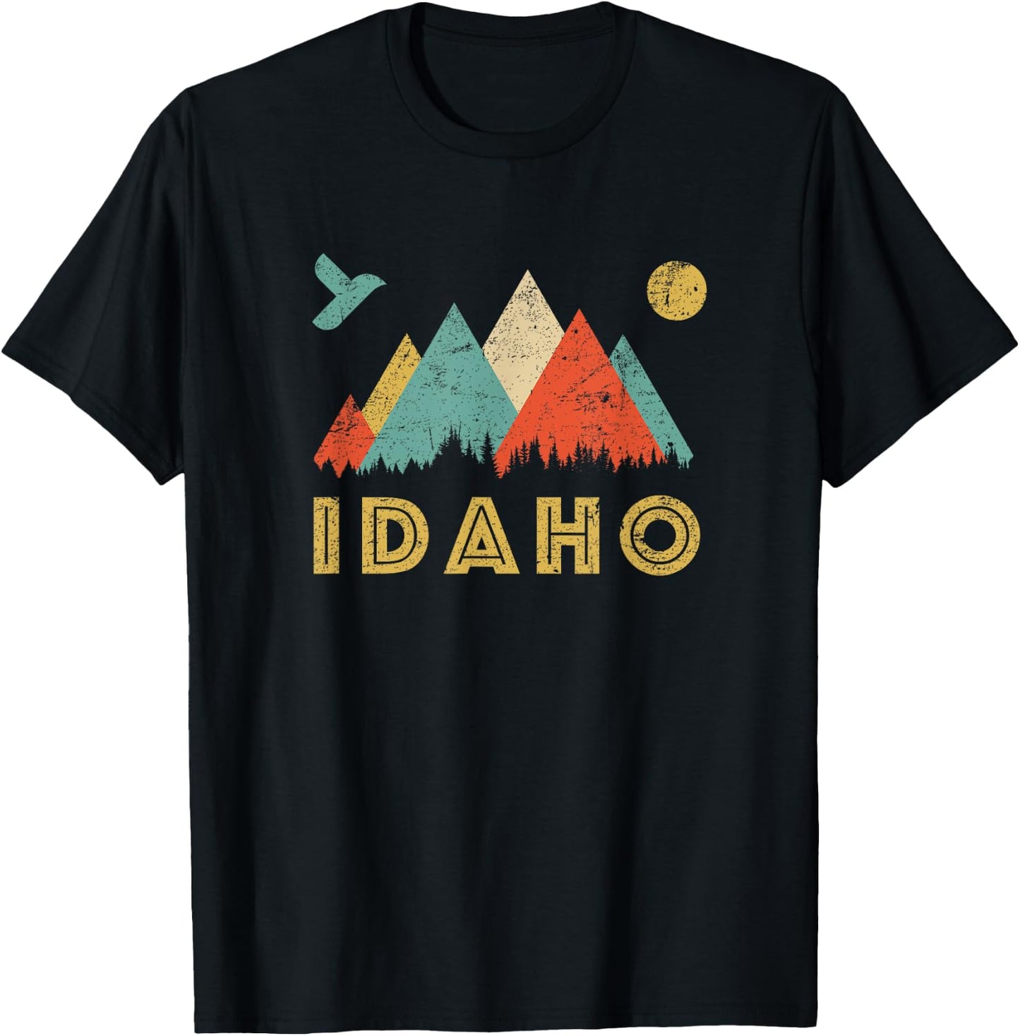 Retro Vintage Idaho Throwback shirt and gift T-Shirt - T-Shirt | Black
