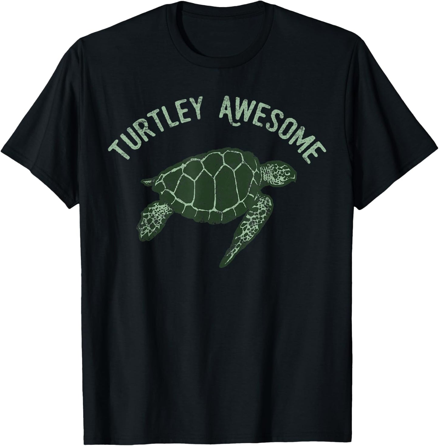 Cool Turtle Shirt Shop Turtley Awesome - Funny Turtle Pun - Blue, Small T-Shirt - T-Shirt | Black