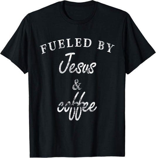 Christian Shirts for Teen Girls - Coffee and Jesus T-Shirt - T-Shirt | Black