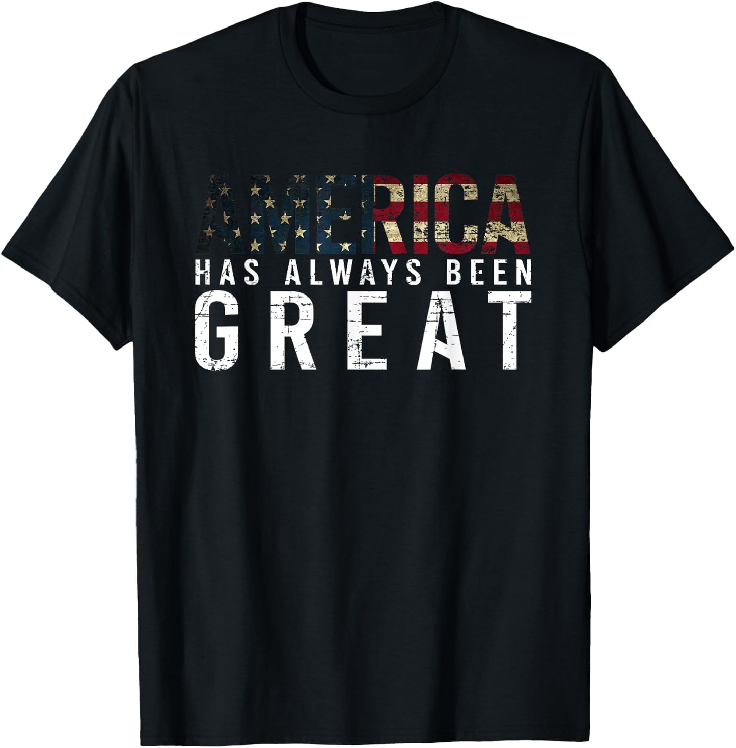 America Has Always Been Great vote USA Flag Gift Kids Men T-Shirt - T-Shirt | Black