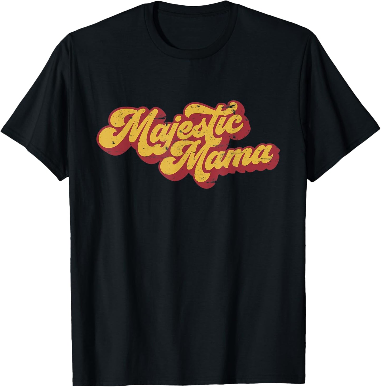 Majestic Mama Vintage 70s Gift T-Shirt - T-Shirt | Black