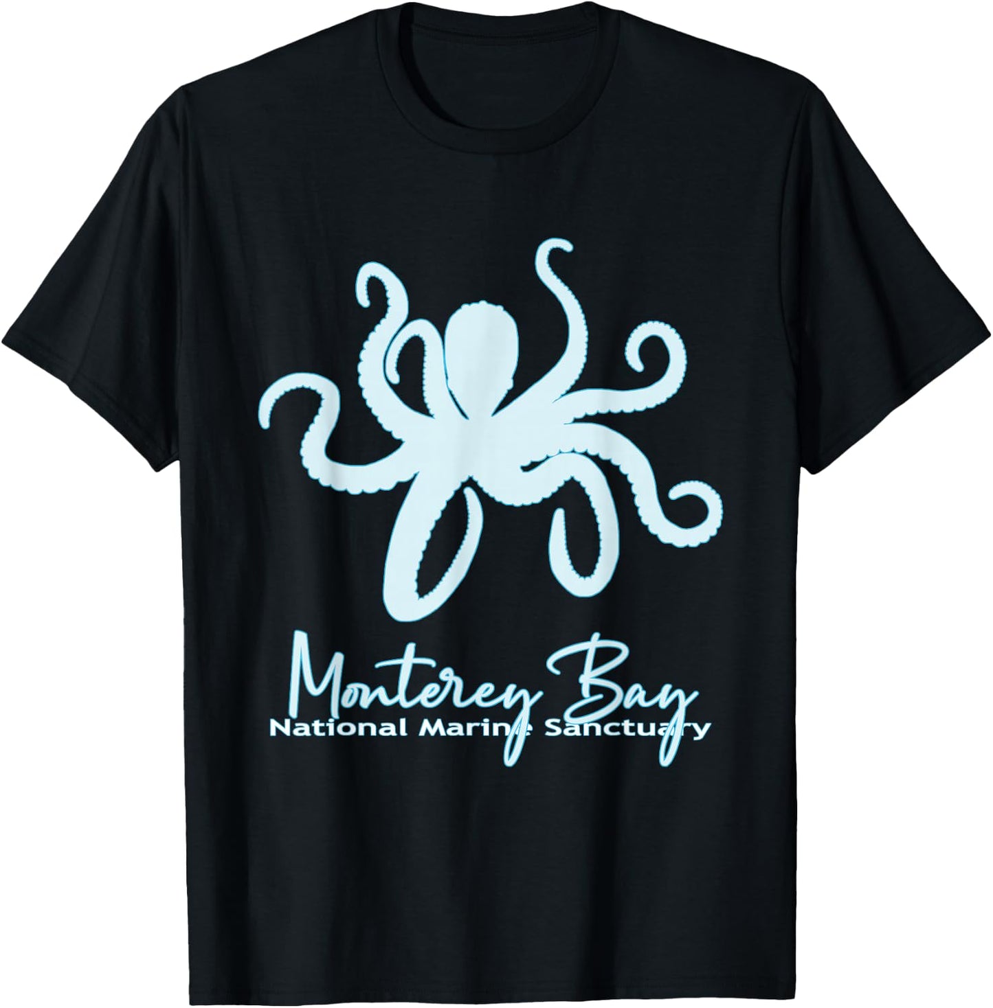 Monterey-Bay California National Marine Sanctuary Souvenir T-Shirt - T-Shirt | Black