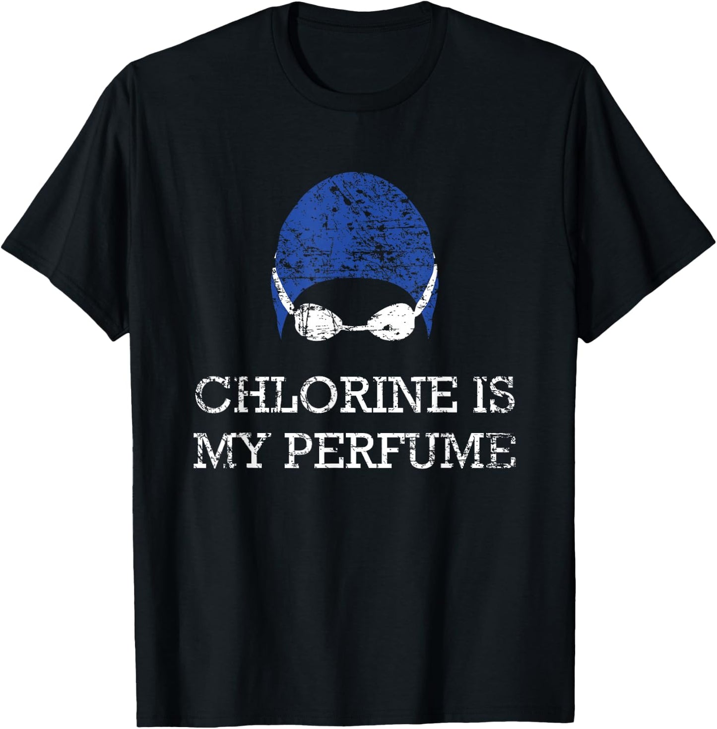 Chlorine is My Perfume Shirt Funny Swim Swimming Gift T-Shirt - T-Shirt | Black