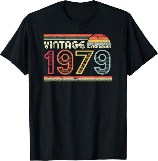 1979 Vintage Shirt, Birthday Gift . Retro Style T-Shirt - T-Shirt | Black