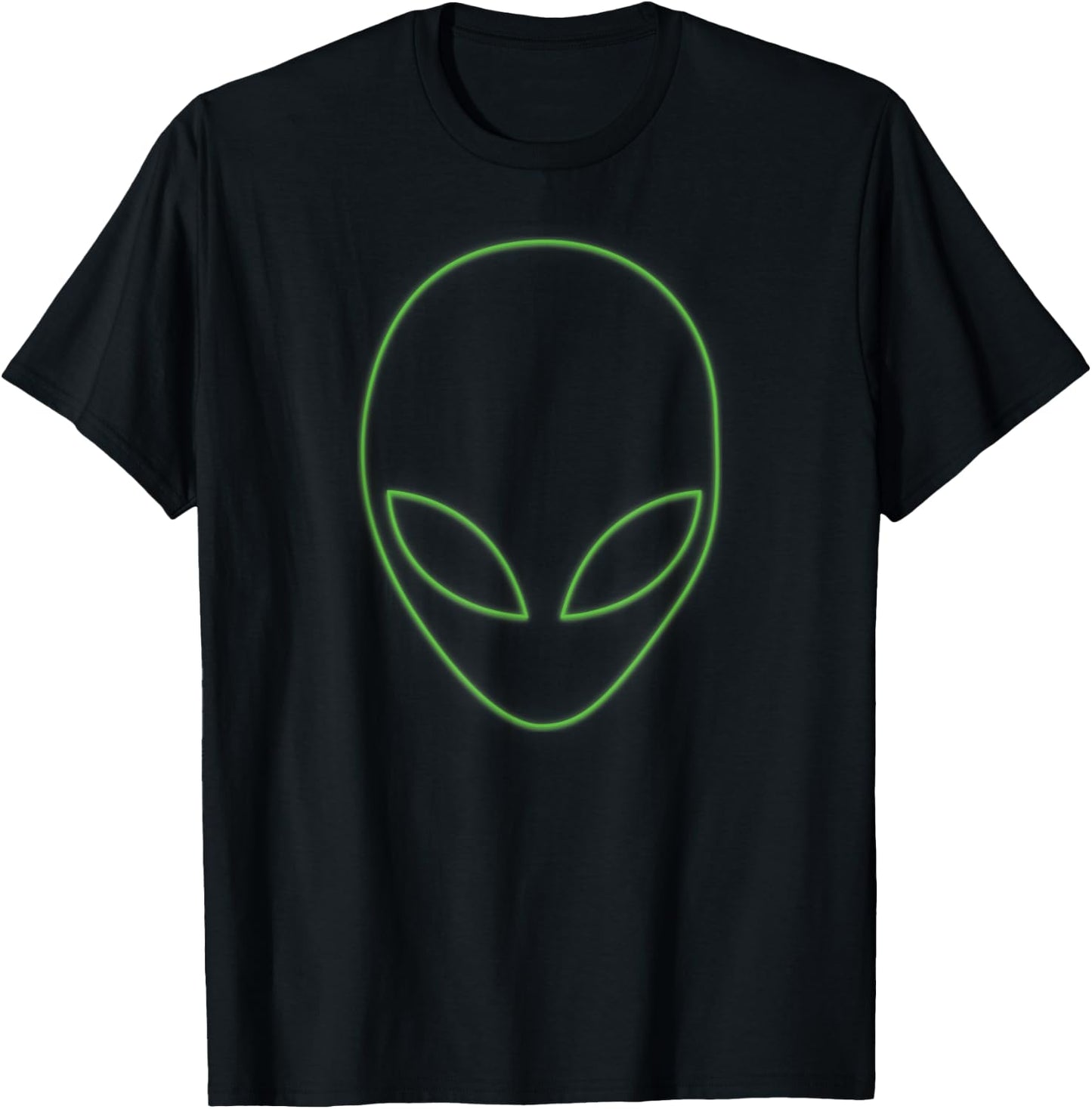 Glowing Alien Shirt - Glowing Holographic Aesthetic T-Shirt - T-Shirt | Black
