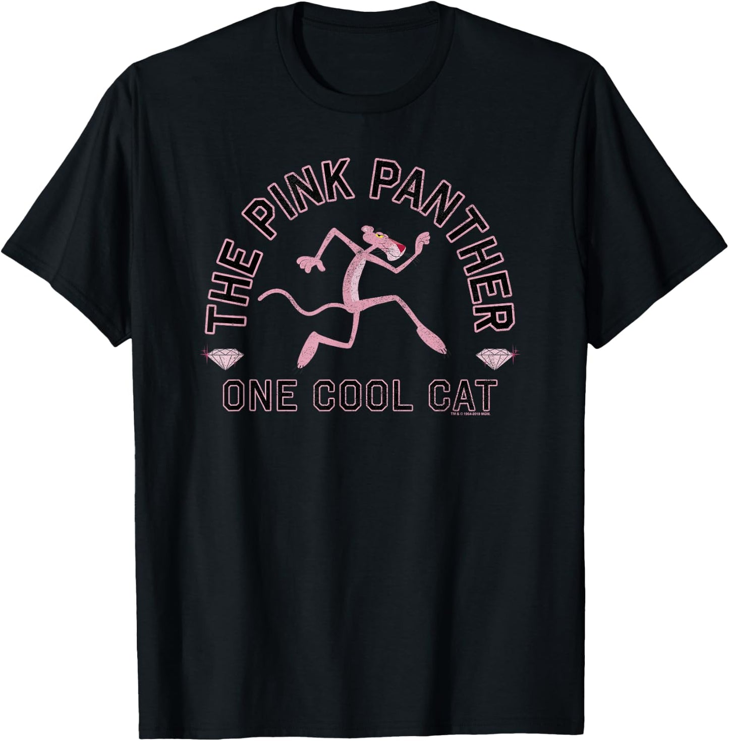 Pink Panther One Cool Cat Tip Toe Portrait T-Shirt - T-Shirt | Black