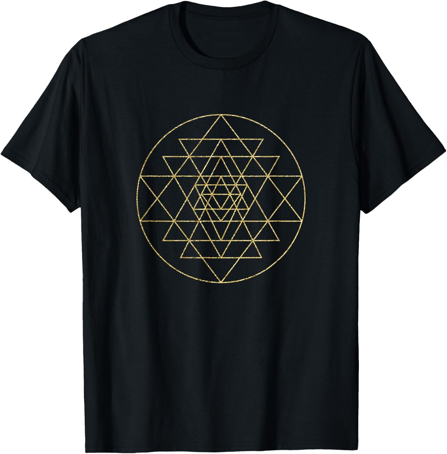 Sri Yantra Sacred Geometry Gift Esoteric Yoga T-Shirt - T-Shirt | Black